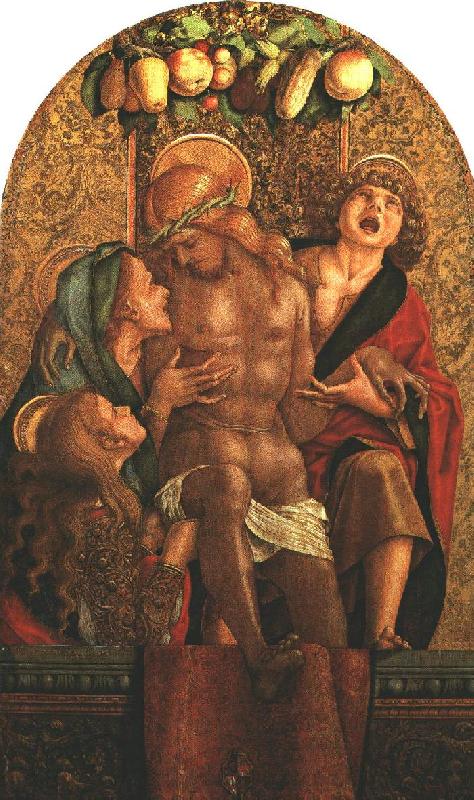 CRIVELLI, Carlo Lamentation over the Dead Christ fdg Sweden oil painting art